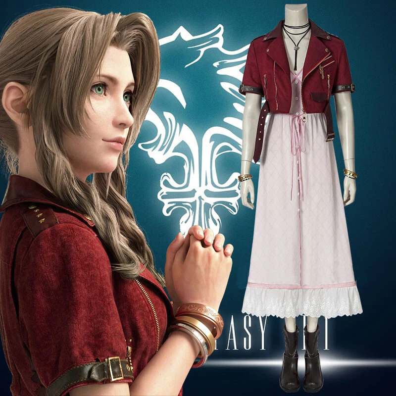 FINAL FANTASY VII Remake FF7 AERIS Aerith Cosplay Kostüm Costume Outfit new V - Bild 1 von 4