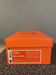 2022 Bearbrick x Concepts Orange Lobster 100% 400% Open Box - Picture 1 of 12