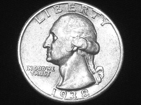 1938-S Washington Quarter -- Extra Fine +++ Cover