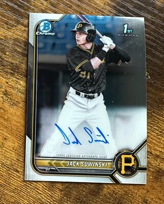 2022 Bowman Chrome Prospect Autographs #CPAJS Jack Suwinski RC X13733 - Image 1 of 2