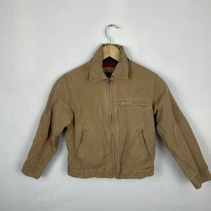 Abercrombie Boys S Full Zip Lined Outdoor Canvas Jacket Coat Field - Picture 1 of 5