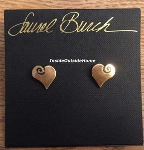 Laurel Burch Ohrstecker offenes Herz goldfarben NEU nicht mehr produziert LETZTE - Bild 1 von 2
