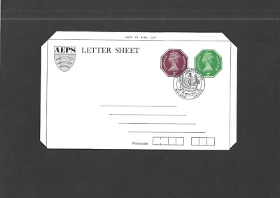 GB Papelería Postal STO QEII 2p + 1p Compuesto AEPS Hoja de Letras Usado H&B WSP138 Foto 1 de 3