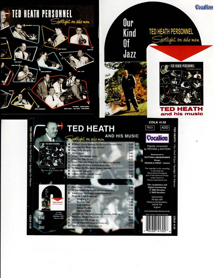 TED HEATH - OUR KIND OF JAZZ/SPOTLIGHT ON SIDEMEN  (CD 2002) *25 TRACKS* Foto 1 de 1