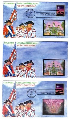 #4945 Christmas FDC Doris Gold Hand-Painted Proofs, Transparencies & Unique FDC - Image 1 of 3
