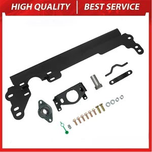 Black Steering Box Brace For 1984-2001 Jeep Cherokee XJ w/Sector Shaft Support - Picture 1 of 13
