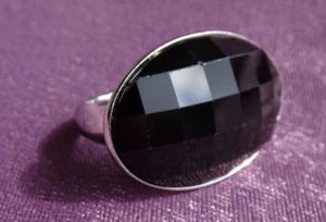Damen Ring Calvin Klein, Edelstahl mit schwarzem Stein Gr. 18 - Bild 1 von 6