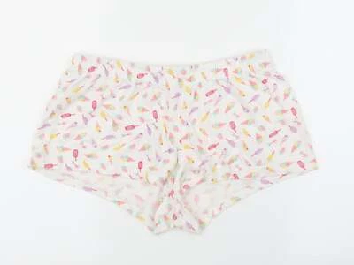 Primark Womens White Cotton Blend Cut-Off Shorts Size XS Reg - Image 1 of 4