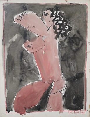 Alain Michel Boucher - Original Painting - Gouache - Woman Nude 41 - Image 1 of 4