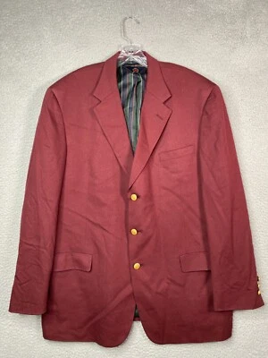 Blazer Tommy Hilfiger Para Hombre 46L Rojo 3 Botones Lana Solo Ventilado Hecho en EE. UU. Foto 1 de 4