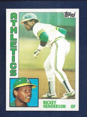 1984 TOPPS #230 RICKEY HENDERSON A'S HOF  RAZOR SHARP .99 SHIP K398 - Image 1 of 2