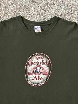 Y2K Lord Chesterfield Ale Yuengling пивоварни зеленый промо рекламы футболка XL - Изображение 1 из 4