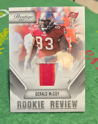 2011 Panini Prestige Football Gerald Mccoy Rookie Review 2 cores patch card #17 - Imagem 1 de 3