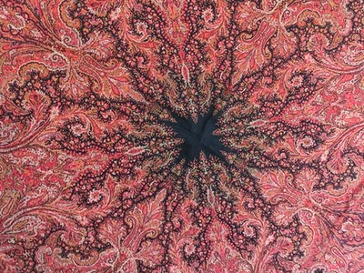 Antique Victorian Paisley Shawl, 66"x 66" Square,  Excellent Condition! - Image 1 of 4