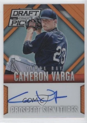 2014 Panini Prizm Perennial Draft Picks Orange /60 Cameron Varga #60 Auto - Image 1 of 2