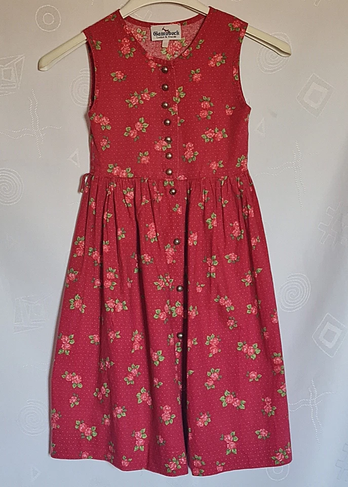 VESTIDO VINTAGE GAMSBOCK TRAJES OKTOBERFEST DIRNDL NIÑA TALLA: EE. UU. 7+/EU122/128 Foto 1 de 4