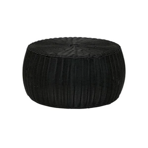 HOUSEHOLD ESSENTIALS Weather/Fade Resistant Low Table Ottoman Metal Frame Resin - Picture 1 of 9