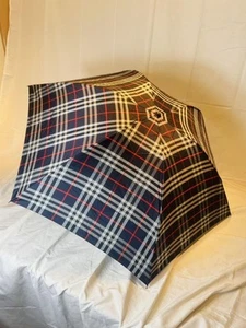 Burberry Folding Umbrella Checkered Men Accessory Original Collection - Picture 1 of 5