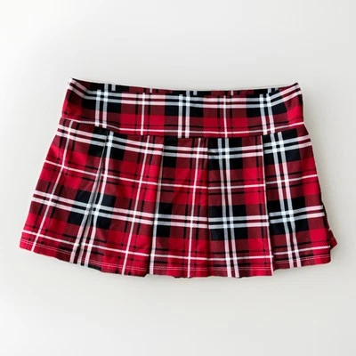 Spencer’s Size M Plaid Pleated Skirt Red Mini - Image 1 of 4