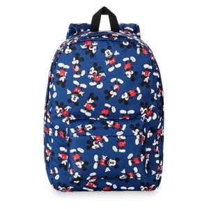 Disney Store Mickey Mouse Adult Blue Backpack Bag All Over Mickey Print 2018 NEW - Picture 1 of 2