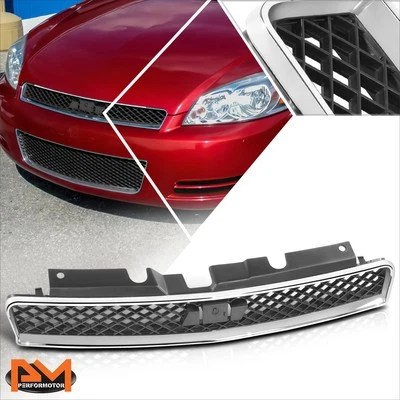 Inserto de rejilla superior de malla de diamante para Chevy Impala Limited SS 06-16 con ranura para insignia Foto 1 de 4