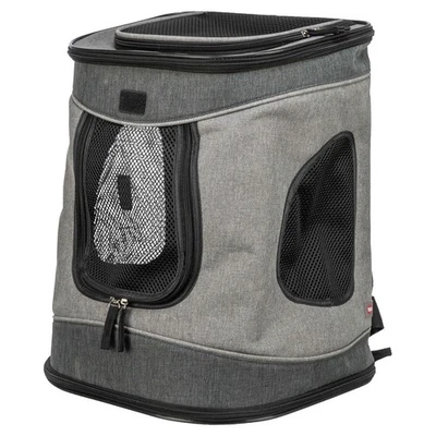 Trixie Rucksack Timon Nylon schwarz/grau 34x44x30cm für Hunde bis 12kg - Bild 1 von 4