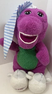 Vintage Barney peluche 10" berretto da notte agnello pantofole fuzzy notte amorevole - Foto 1 di 11