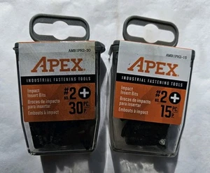 45 PC -APEX AMB1PH2-30 30 piezas + 15 piezas - #2 brocas de inserción de impacto Phillips en contenedor - Imagen 1 de 3