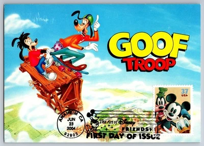 #3865 The Art of Disney Goofy, Mickey & Donald Duck FDC Maxi Card w/Pict Cancel - Image 1 of 2