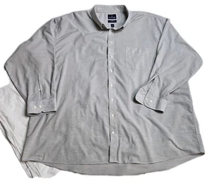 Camisa de vestir Stafford grande y alta 20 36/37 gris Oxford de viaje sin arrugas L/S - Imagen 1 de 4