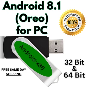 Android Oreo x86 8.1 for PC Boot FAST USB Linux Install Live 32 Bit and 64 Bit - Picture 1 of 5