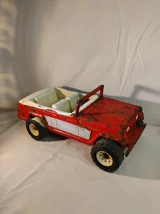 š„VINTAGE TONKA JEEPSTER RUNABOUT # 2460 Red Jeep Steel 60s 70s Toy - Picture 1 of 13