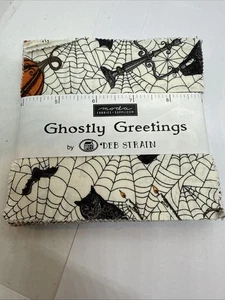 Ghostly Greetings by Deb Strain precut Layer Cake by Moda Fabrics 42 - 5”squares - Picture 1 of 7