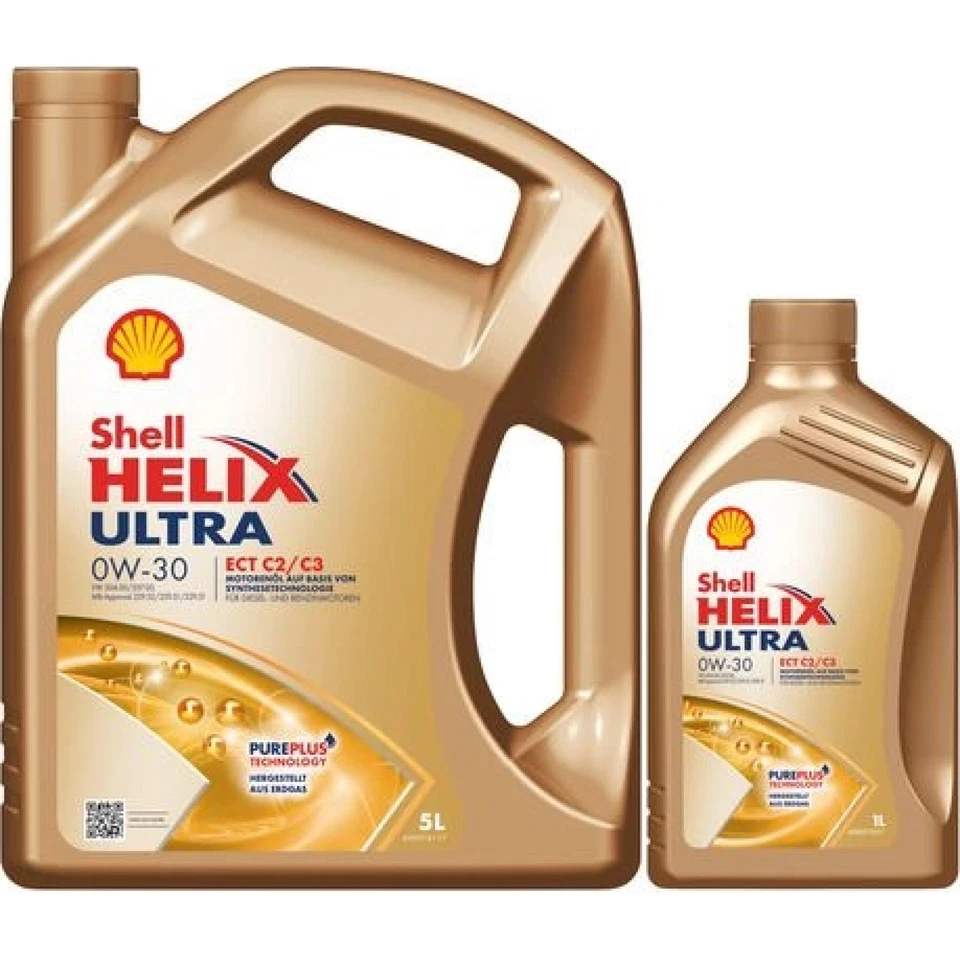 Motoröl Shell Helix Ultra ECT C2/C3 0W-30 SPARSET 5 1 Liter 6 Liter 550054064
