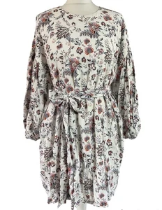 Ted Baker Gilliie white floral puff sleeve short dress with belt 3 UK 10 12 - Picture 1 of 12