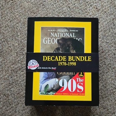National Geographic DECADE BUNDLE (1970 - 1998) AOL Direct PC Windows 98 CD-ROM - Image 1 of 4