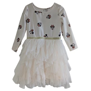 Disney Junior Minnie Mouse Mädchen Tüllkleid Größe 4T, wirbelnder Rock, Langarm - Bild 1 von 13