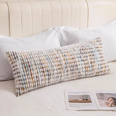 Boho Lumbar Pillow Covers 1 Pack 14x36 Inch Farmhouse Tufted Long Accent Body... - Image 1 of 4