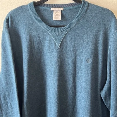 Timberland Sudadera Suave Tacto Hombres XXL Calce Regular Cuello Redondo Azul Teal Usada en Excelente Condición Foto 1 de 4
