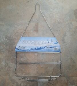 Chrome Shower Caddy Organizer Shelf Rack Bathroom Shampoo Soap Holder Hanging