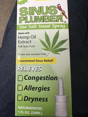 Sinus Plumber Sea Salt Hemp Pine Oil  Nasal Spray Non Burning - Image 1 of 2