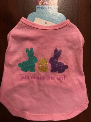 Cottondale, Pet Bunny Tshirt, "you crack me up!", Pink, XS-8" Foto 1 de 2