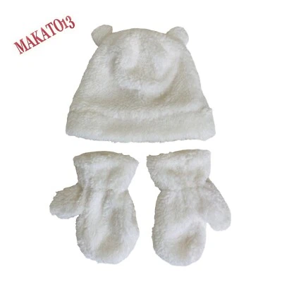 Carter’s Niño Pequeño Unisex Talla 2T - 4T Gato Oreja Sombrero y Guantes Sherpa Conjunto Blanco Foto 1 de 3