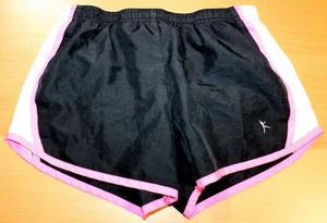 Girls Danskin Now Elastic Waist  Shorts W/ Built In Liner Medium 7-8 Black Pink - Picture 1 of 3