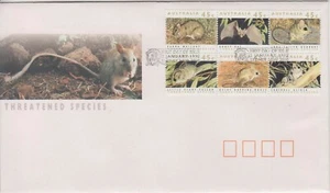Australia 1992 Especies Amenazadas bloque 6 hojas estampillas cubierta del primer día. Sydney - Imagen 1 de 1