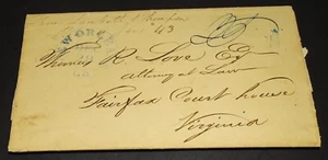 1842 Brief von New Orleans an Thomas R. Love Fairfax Court House Virginia - Bild 1 von 7