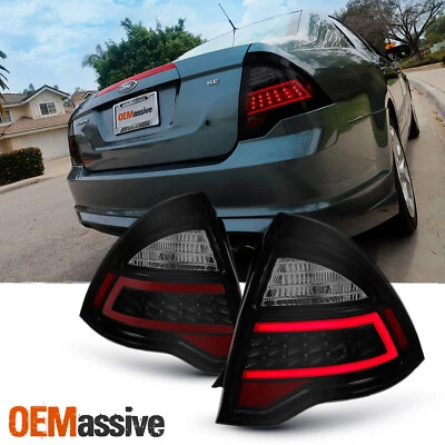 Fit  2010 2011 2012 Ford Fusion Black Smoked Full LED DRL Tube Tail Lights - Image 1 of 4