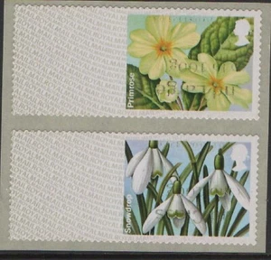 ERROR! SPRING BLOOMS INVERTED 2nd CLASS COLLECTOR PAIR PRIMROSE TOP POST GO - Picture 1 of 1