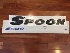 SPOON SPORTS TEAM STICKER DECAL BLACK 800MM GENUINE FROM SPOON JAPAN - Picture 1 of 1