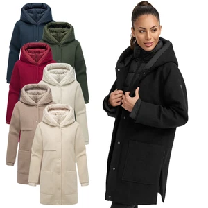Navahoo Damen Winter Mantel Parka Jacke lang kuschelig Fleece warm Kapuze N043 - Bild 1 von 59